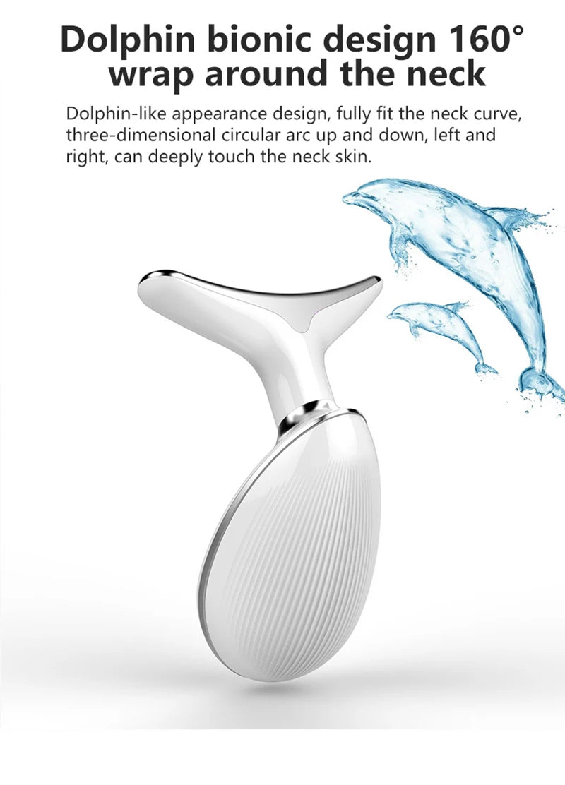 7-Color LED Facial & Neck Massager – Anti-Wrinkle, Lifting & Skin Tightening Tool