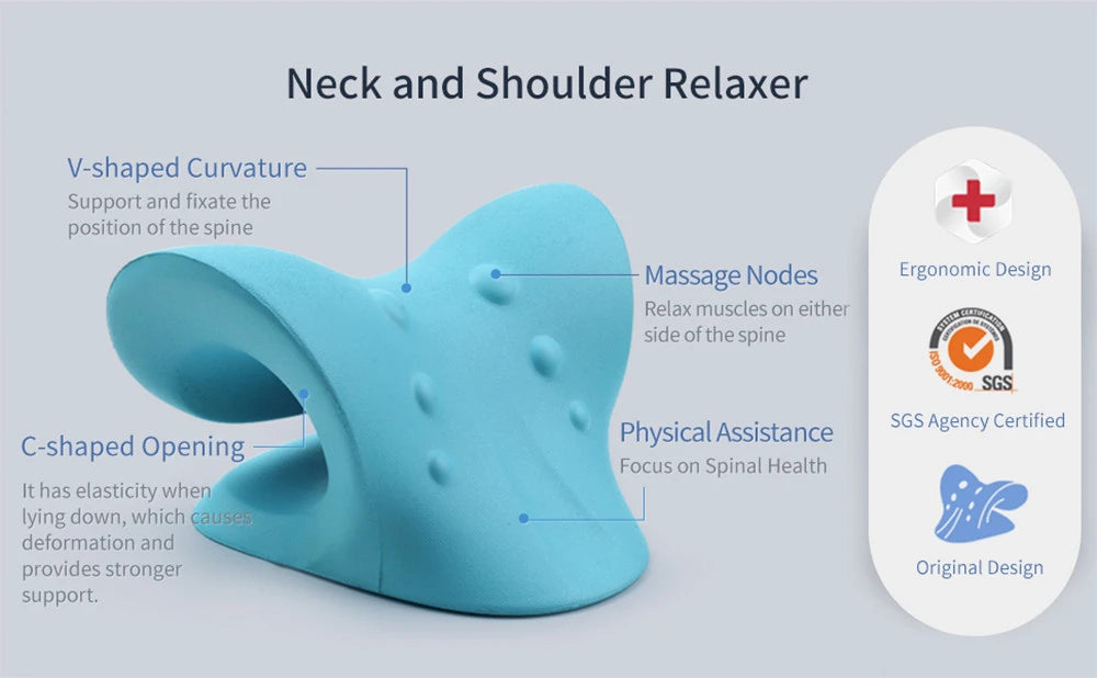 Neck & Shoulder Relaxer - Cervical Traction Device for Natural Pain Relief